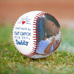 First Father's Day Play Catch Baseball<br><div class="desc">Looking for a unique and personalized Father's Day gift for the baseball fan in your life? Look no further than this custom baseball! This baseball is fully customizable with your own photos for a beautiful first Father's Day gift to remember! A custom baseball, personalized with a photo of dad and...</div>