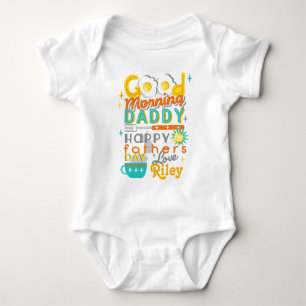 First Fathers day Retro Baby Shirt w Eggs