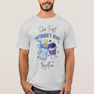 First Father's Day Together Matching outfit / Blue T-Shirt