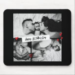 First Father's Day Vintage B&W Baby Photo Collage Mouse Pad<br><div class="desc">Personalized Father's Day gift for your dad to celebrate Father's Day. Whether it's for a new dad, stepdad, old and classic dad, or dad-to-be, the custom text function will get you covered. You can change the text to your desired wording and upload your own custom photo. Get something memorable and...</div>