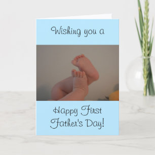 First Father's Day with Message Baby Boy Card