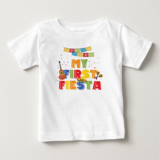 First Fiesta Boy Birthday Tshirt (Front)