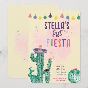 first FIESTA first birthday invitation