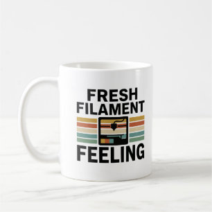 First Filament 3D Printing Retro Style  Coffee Mug