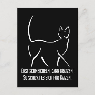 First flattering, then scratch humor postcard