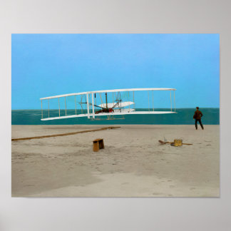 First Flight Wright Brothers Vintage Airplane Poster