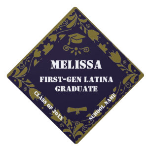 First Gen Latina Graduate Papel Picado  Spanish Graduation Cap Topper