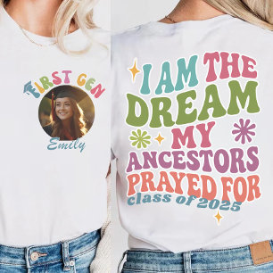 First Gen Retro Personalized Graduation gift Tri-Blend Shirt