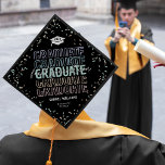 First Generation Graduate Confetti Graduation Cap Topper<br><div class="desc">Introducing the perfect graduation cap topper for first-generation college students! We know that for first-generation college graduates, graduating is an extraordinary accomplishment that deserves to be celebrated with something special. That's why this unique cap topper features a popular black background, party confetti, the word “graduate” in multi-pastel colours, elegant script...</div>