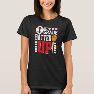 First Grade Back To School 1st Grade Batter Up Bas T-Shirt