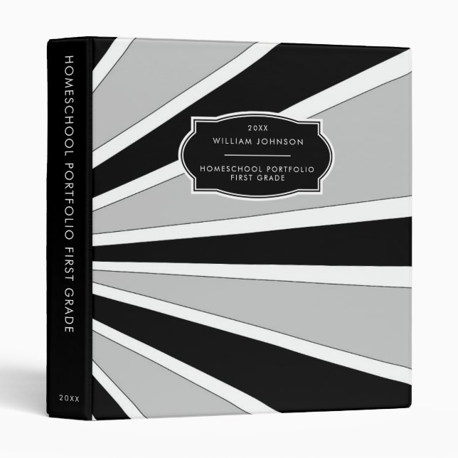 First Grade | Comic Book Homeschool Portfolio Binder (Front/Spine)