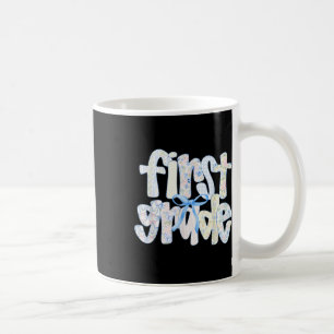 First Grade Coquette Bow Back To School First Day Coffee Mug