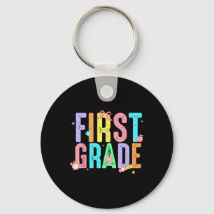 First Grade Coquette Bow Pencil First Day Back To Keychain