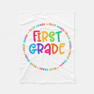 First Grade Crew Back to School Matching for 1st Fleece Blanket