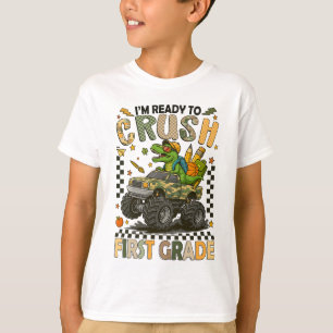 First Grade Crusher: Monster Truck Confidence T-Shirt