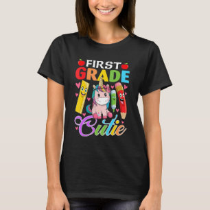 First Grade Cutie First Day Of School Student Unic T-Shirt