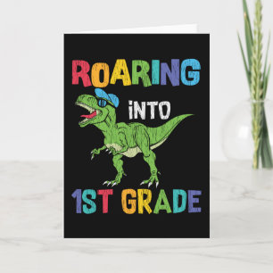 First Grade Dino Lover First Day School Kids Gift Card