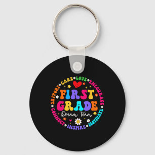 First Grade Dream Team Back To School Teacher Love Keychain