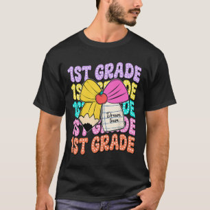 First Grade Dream Team Pencil Bow Back To School 1 T-Shirt