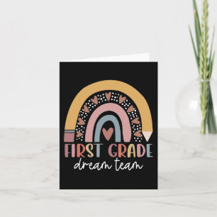 First Grade Dream Team Teacher Kids Back To School Card