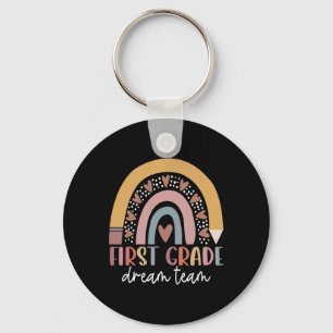 First Grade Dream Team Teacher Kids Back To School Keychain