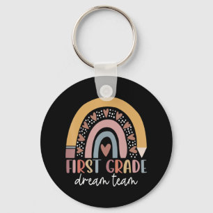 First Grade Dream Team Teacher Kids Back To School Keychain