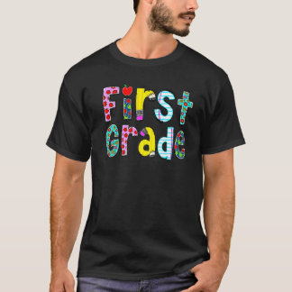 First Grade Girls Boys Teacher Team 1st Grade Squa T-Shirt