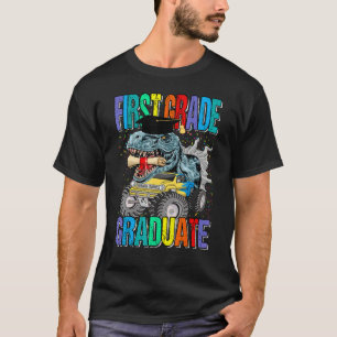 First Grade Graduate Monster Truck Dinosaur Gradua T-Shirt