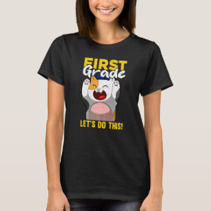 First Grade Let's Do This Cute Kitty Cat Student T-Shirt