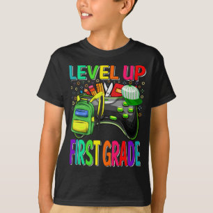 First Grade Level Up Back To School Unlocked T-Shirt