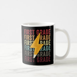 First Grade Lightning Bolt Pencil 1th Grade Coffee Mug