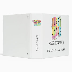 First Grade Memories Custom Child's Name Binder