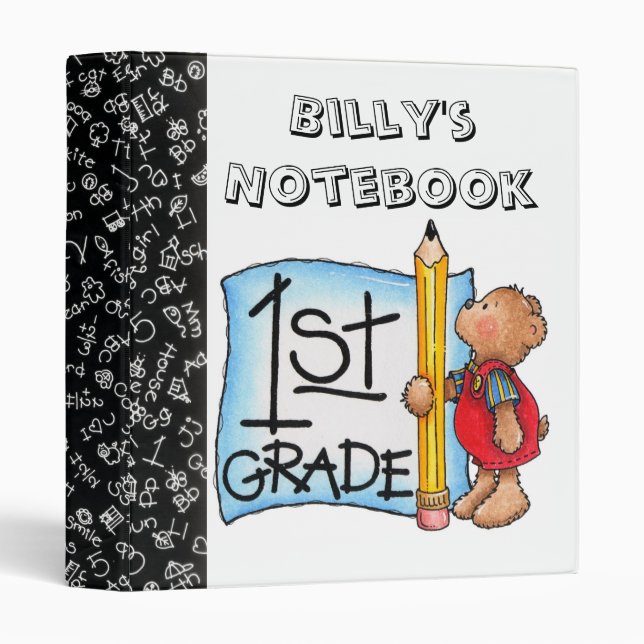 First Grade Notebook Binder (Front/Spine)