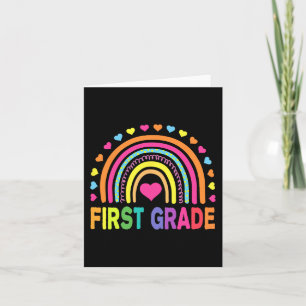 First Grade Rainbow Girls Boys Teacher Team 1st Gr Card