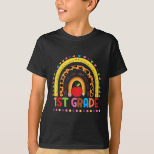 First Grade Rainbow Girls Boys Teacher Team 1st Gr T-Shirt