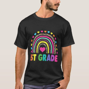 First Grade Rainbow Girls Boys Teacher Team 1st Gr T-Shirt
