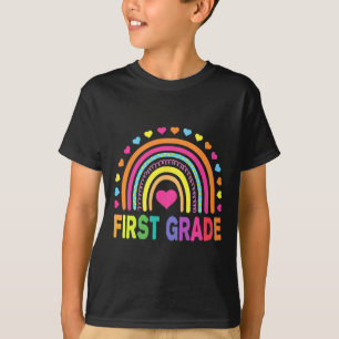 First Grade Rainbow Girls Boys Teacher Team 1st Gr T-Shirt