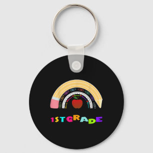 First Grade Rainbow Team 1st Grade First Day Back Keychain