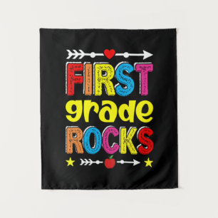 First Grade Rock Back To School Tapestry