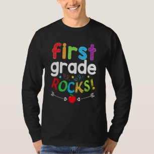 First Grade Rocks  1st Graders & Teacher Back To S T-Shirt