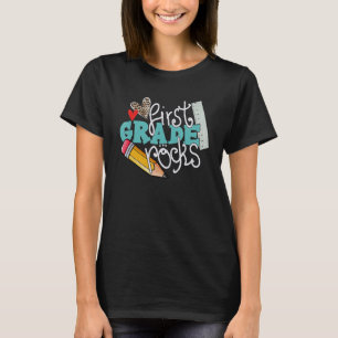First Grade Rocks Team 1st Grade Teacher Back To S T-Shirt
