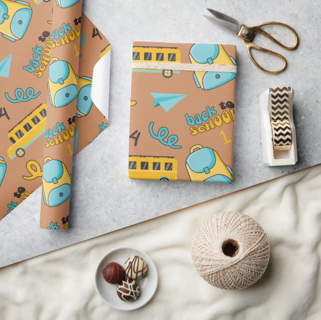 First Grade School Seamless Wrapping Paper  (Crafts)