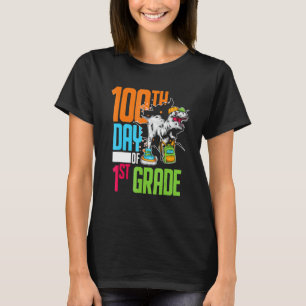 First Grade Student Kids 100th Day Gift 100 Days O T-Shirt