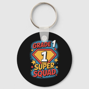 First Grade Superhero Squad 1st Year Kids Back To Keychain