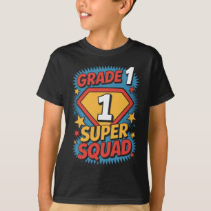 First Grade Superhero Squad 1st Year Kids Back To T-Shirt