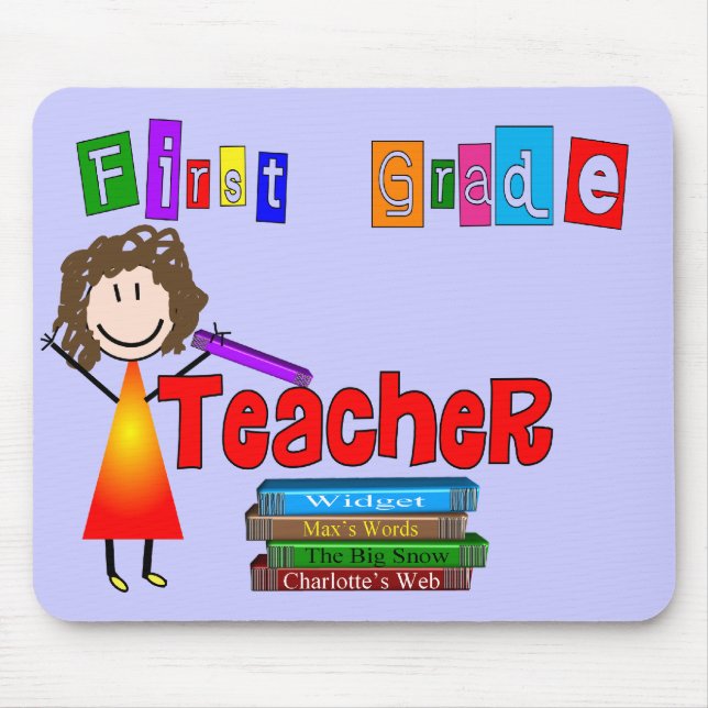 First Grade Teacher Gifts Mouse Pad (Front)
