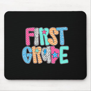 First Grade Teacher Student Happy First Day Back T Mouse Pad