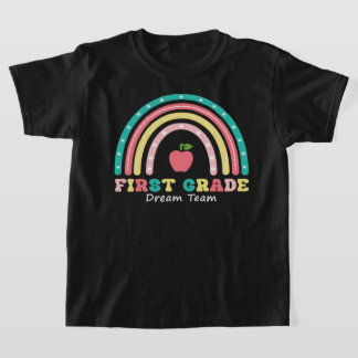 first grade team retro rinbow T-Shirt