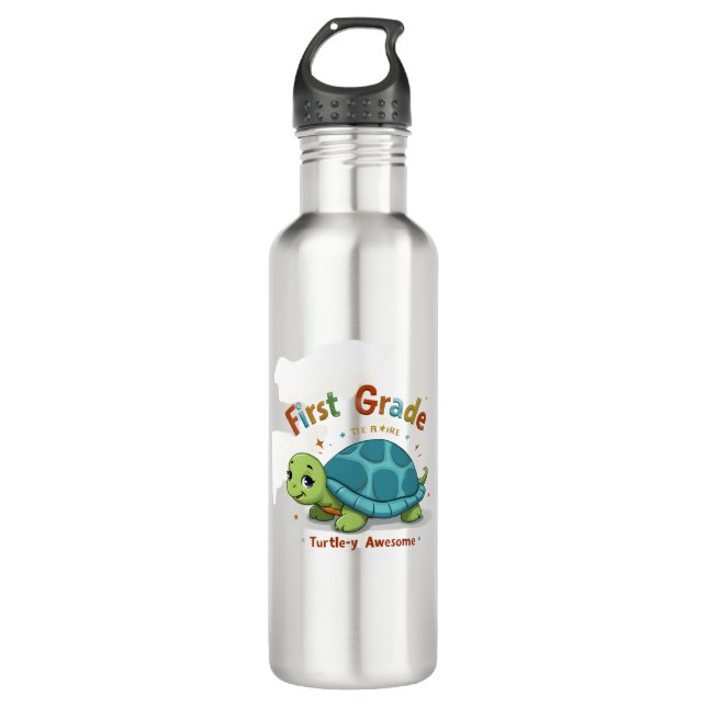 First Grade Turtle-y Awesome 1st Grade Back to Sch 710 Ml Water Bottle (Front)
