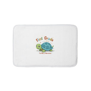 First Grade Turtle-y Awesome 1st Grade Back to Sch Bath Mat